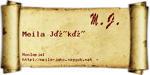 Meila Jákó névjegykártya